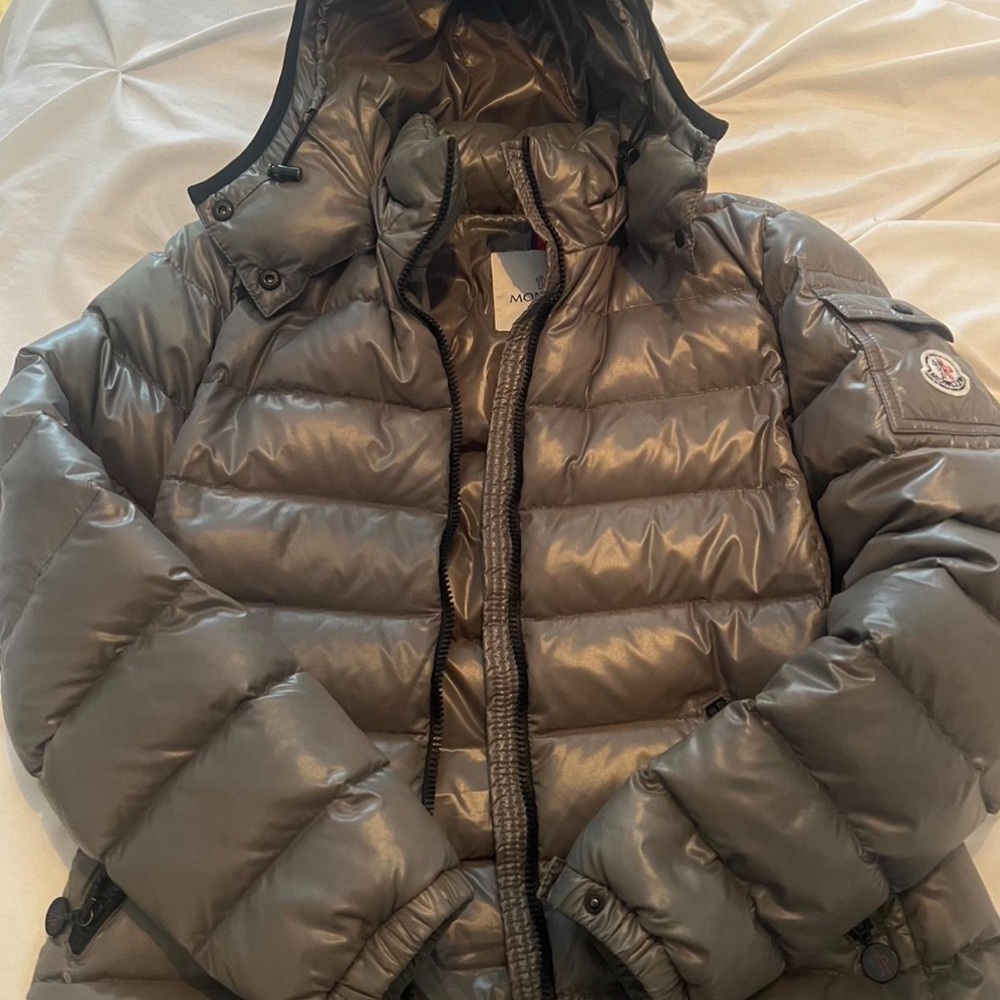 Moncler khaki puffer jacket